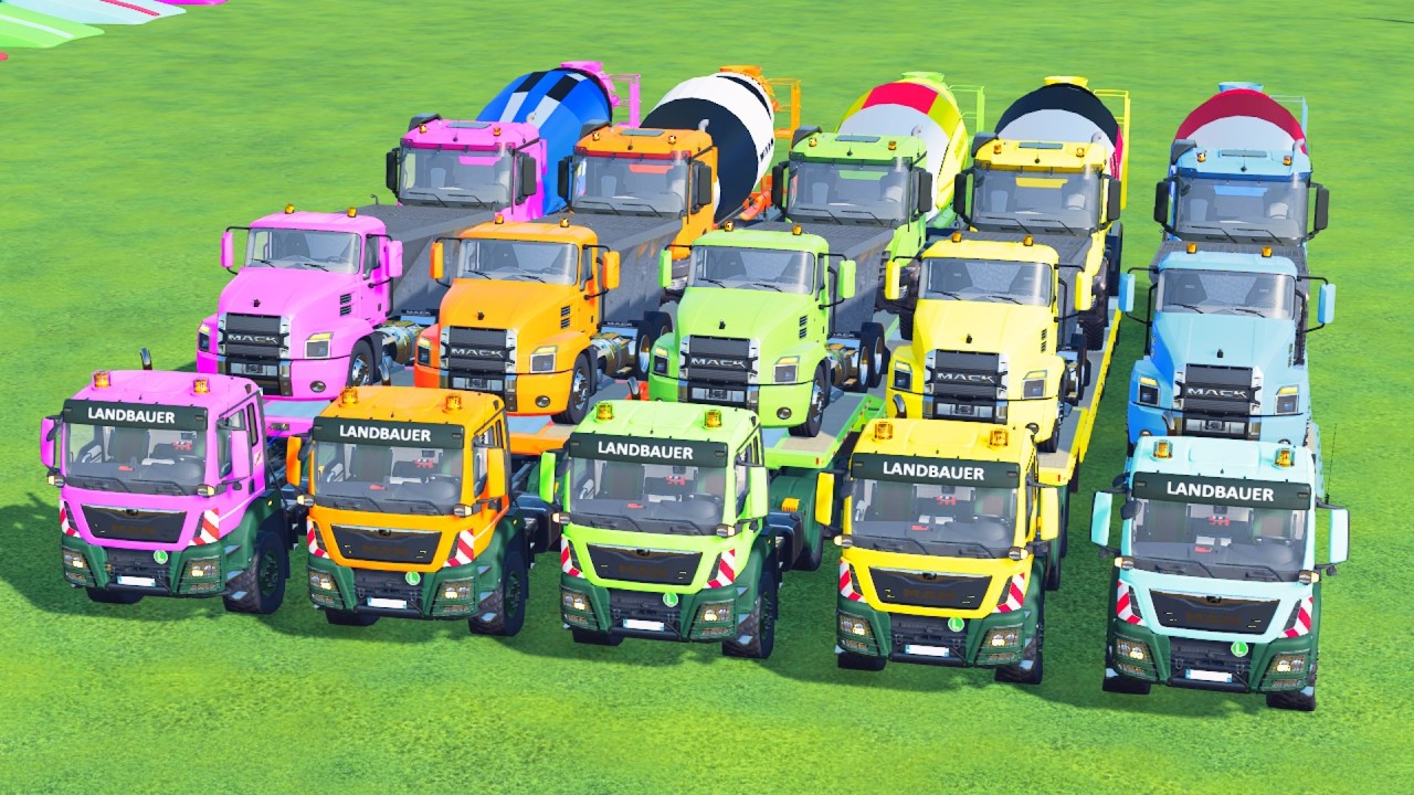 Transporting American Mixer Trucks on the Hardest Road Ever!  Farming Simulator 22 #46