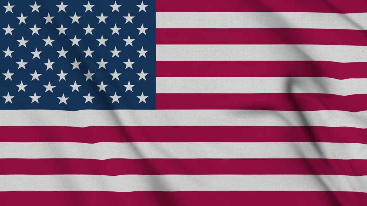 USA Flag Waving | 8-Hour Relaxing Music