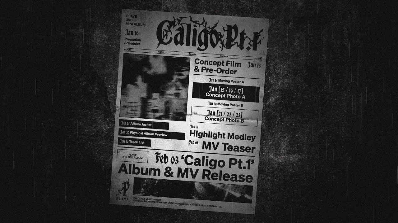 PLAVE 3rd Mini Album 'Caligo Pt.1' Promotion Scheduler