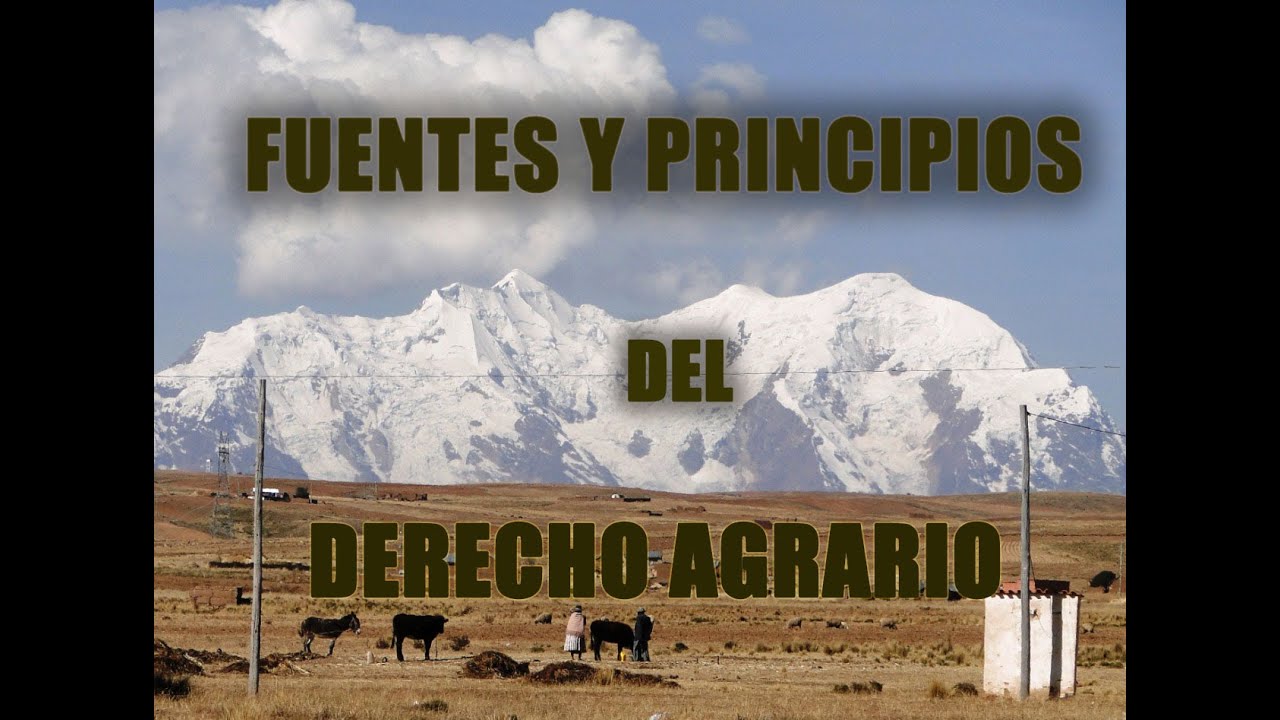 FUENTES Y PRINCIPIOS DEL DERECHO AGRARIO