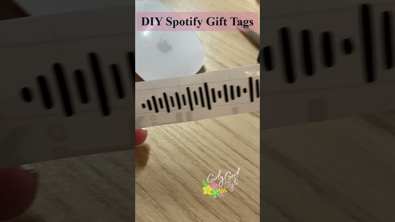 DIY Spotify Code Gift Tag using Cricut, Cardstock, and Fabric Scraps