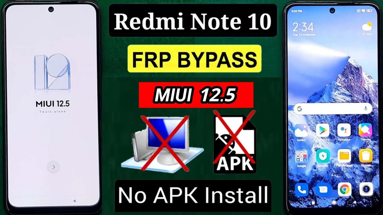 All Xiaomi Redmi Note 10 MIUI 12.5 Frp Bypass | All Redmi MIUI 12.5 Google Account Bypass