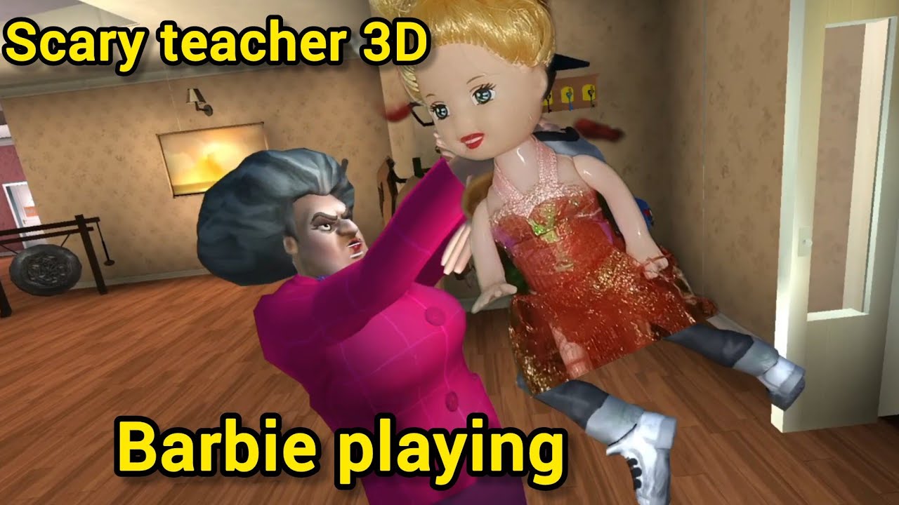Scary teacher gameplay by barbie/barbie doll story Ep-173/Barbie cartoon/barbie all day routine/doll