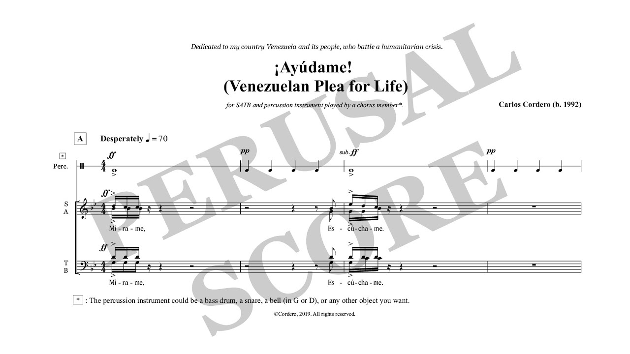 ¡Ayúdame! (Venezuelan Plea for Life) - Cordero (2019)
