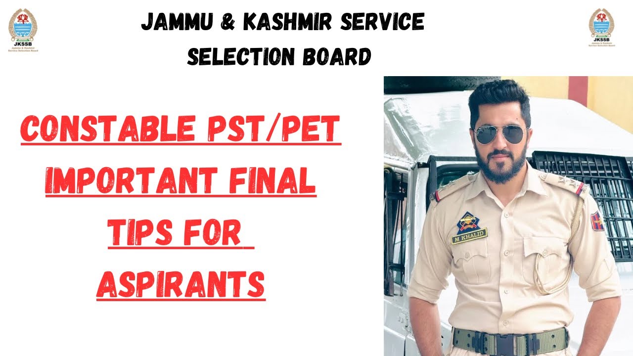 Final tips for PST/PET of Constable aspirants  #jkssb #police