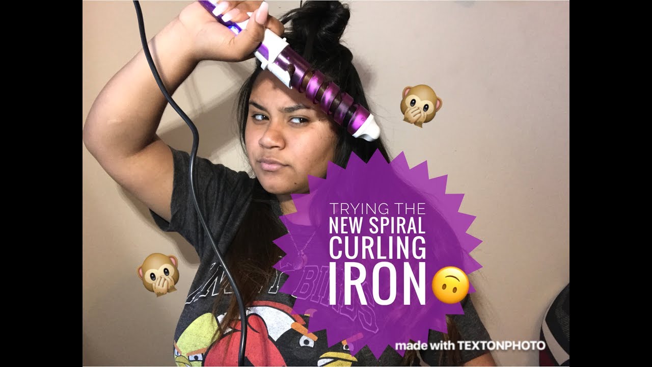 Trying the NEW SPIRAL CURLING IRON😈