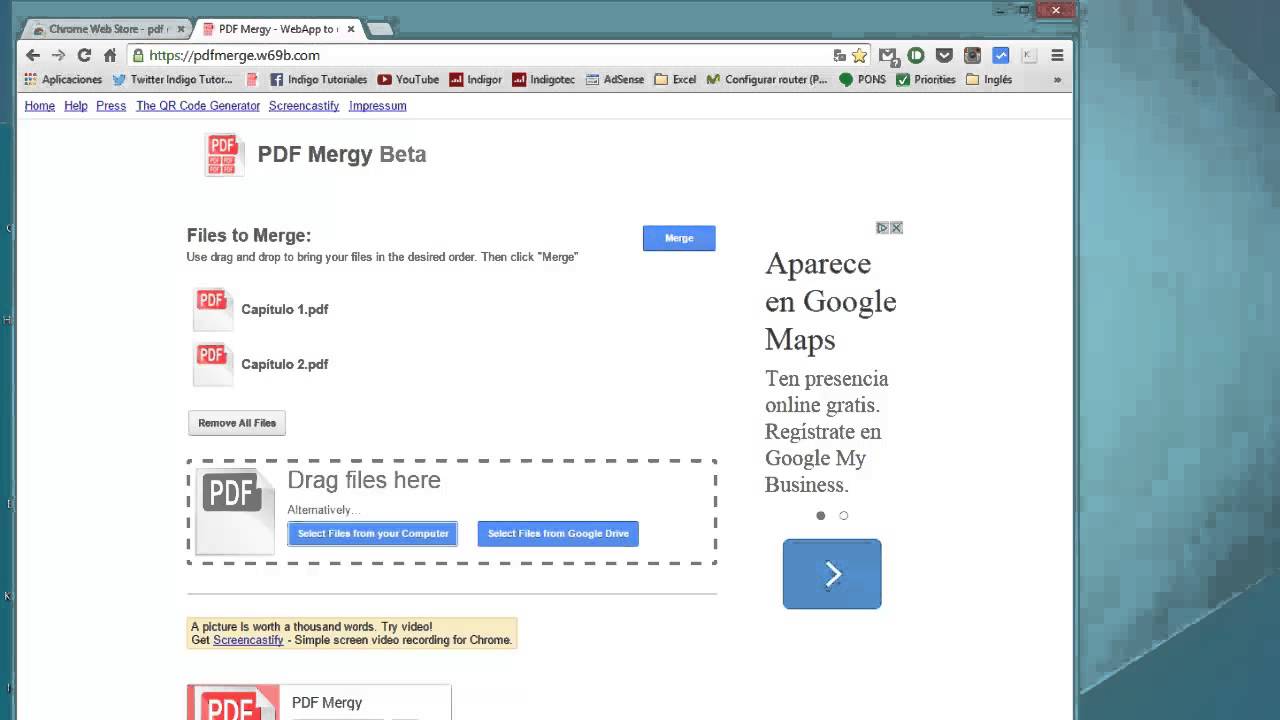 Combinar varios pdf en uno solo sin Programas y Gratis