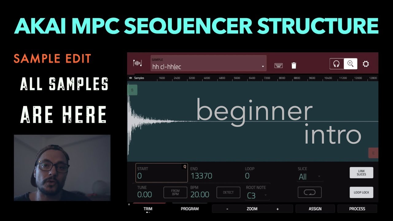 Beginner introduction to Akai Mpc sequencer structure - tutorial Live X Touch & free samples