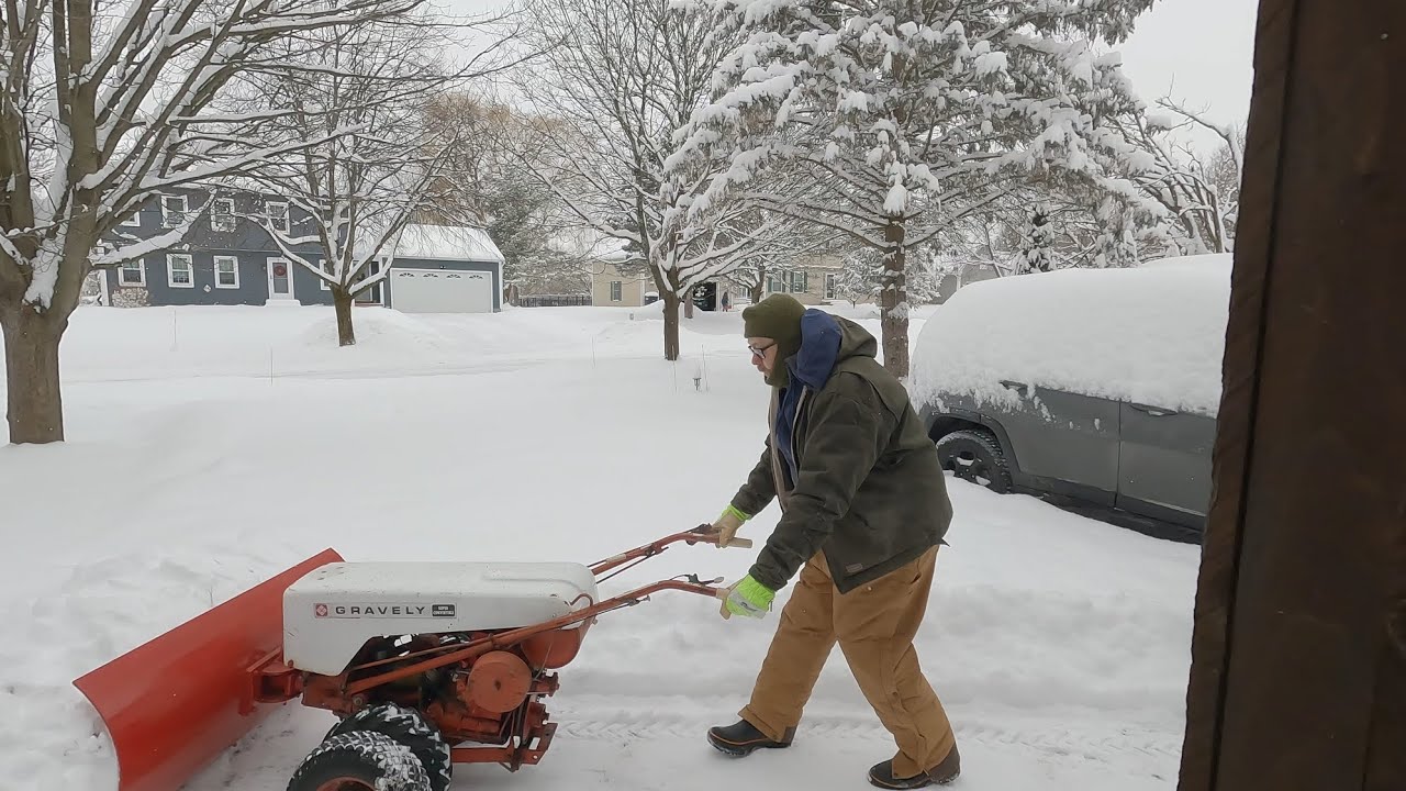 Gravely Plowing 11 inches of Snow in Vermont