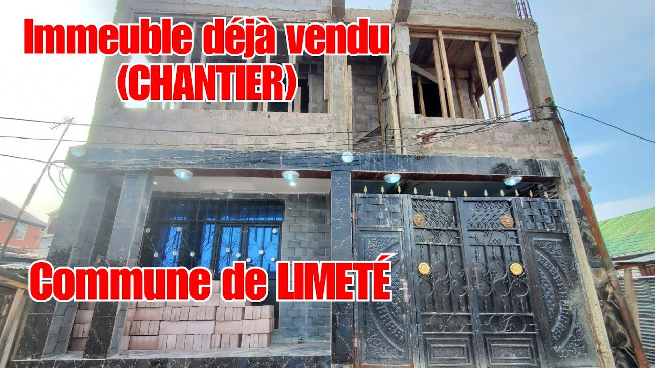 👉PARCELLE MISE EN VENTE À KINSHASA DANS LA COMMUNE DE LIMETÉ (VENTE D'UN CHANTIER)