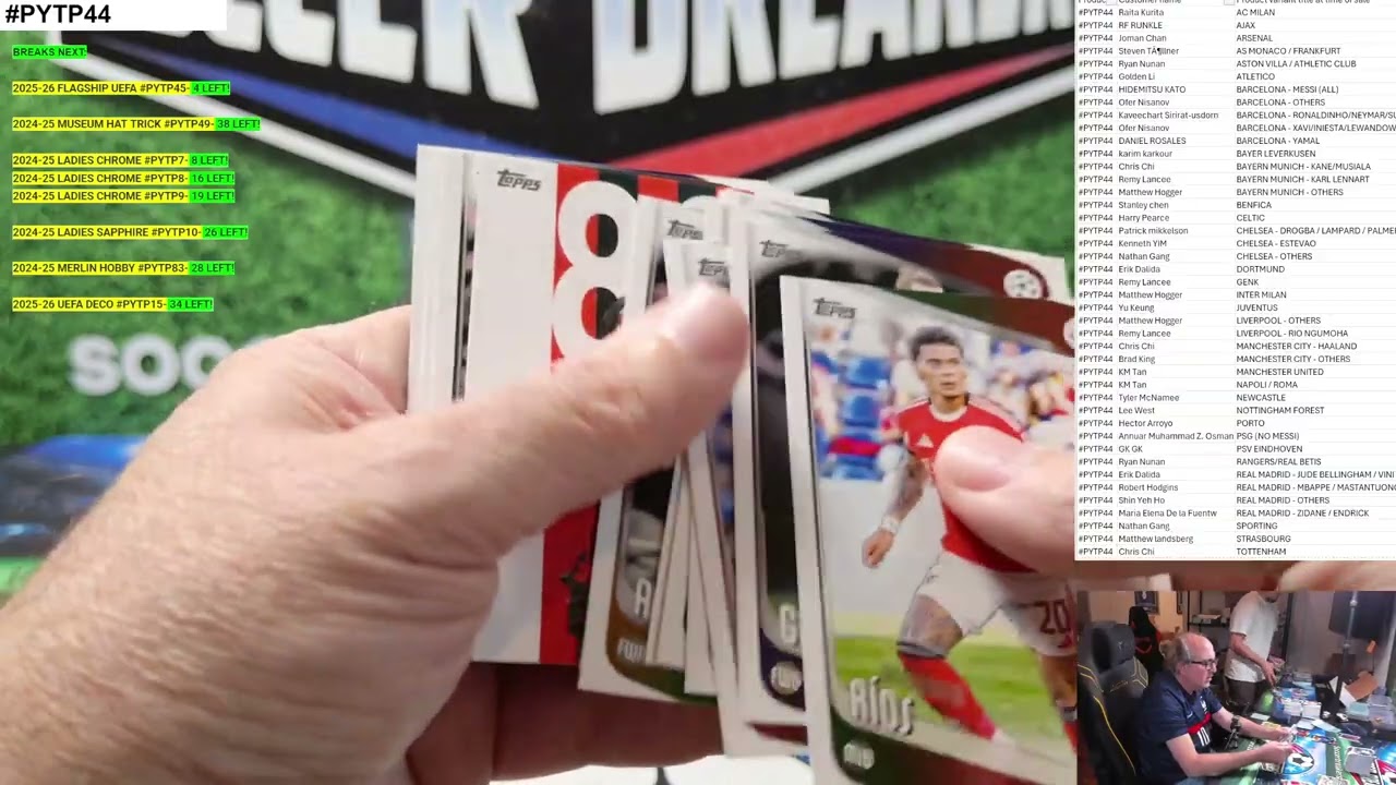 2025-26 Topps UEFA Club Competitions CC26 Soccer 12 Hobby Box PYT Break #PYTP44 (SOCCER BREAKERS FC)