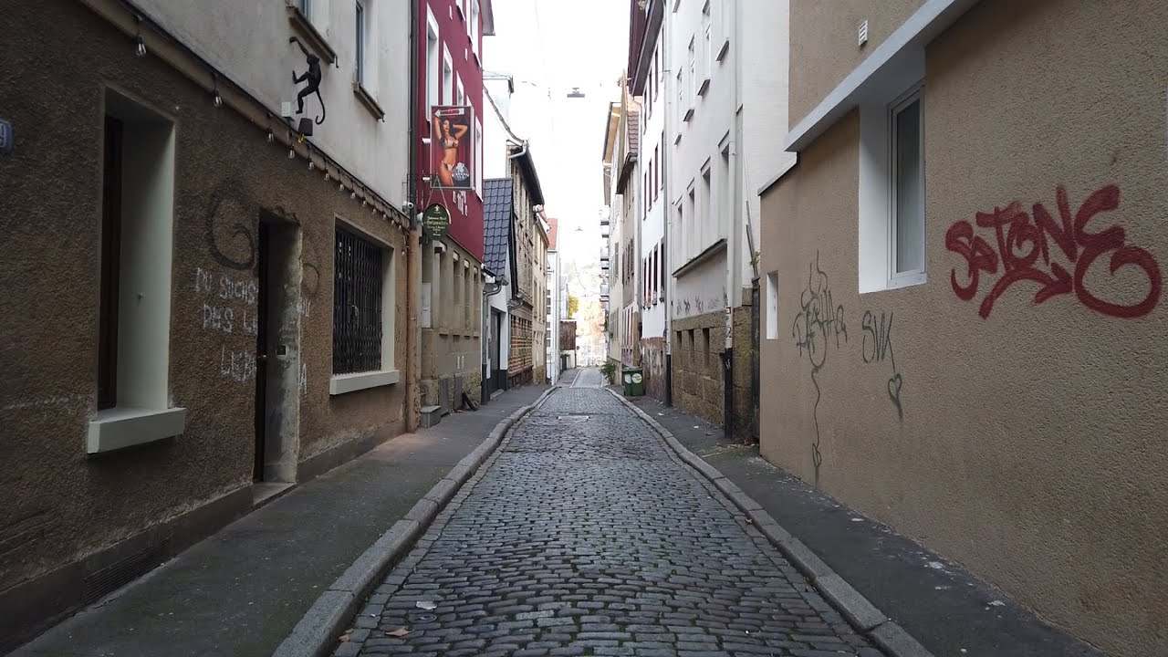 Stuttgart Rotlichtviertel während Corona Lockdown. Bars und Kneipen geschlossen