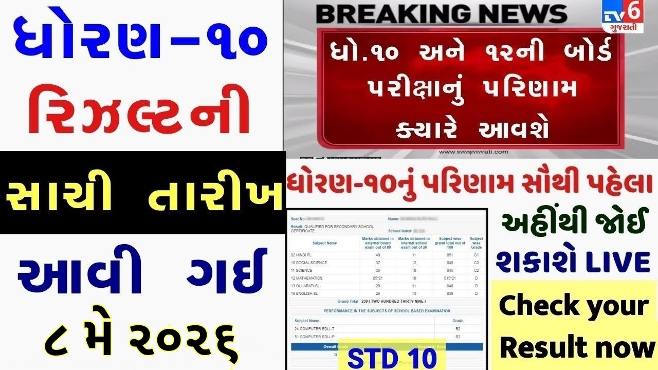 🔥 std 10 result date 2026, 10th result 2026 date, gseb 10th result 2026, gujarat board result 2026