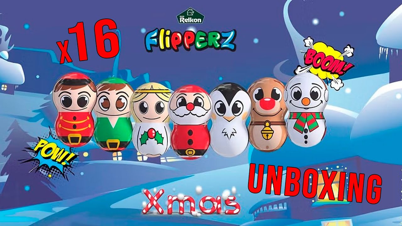 ASMR | Flipperz Xmas Series 2 Unboxing (16 Figures) | Satisfying Toy Sounds ASMR