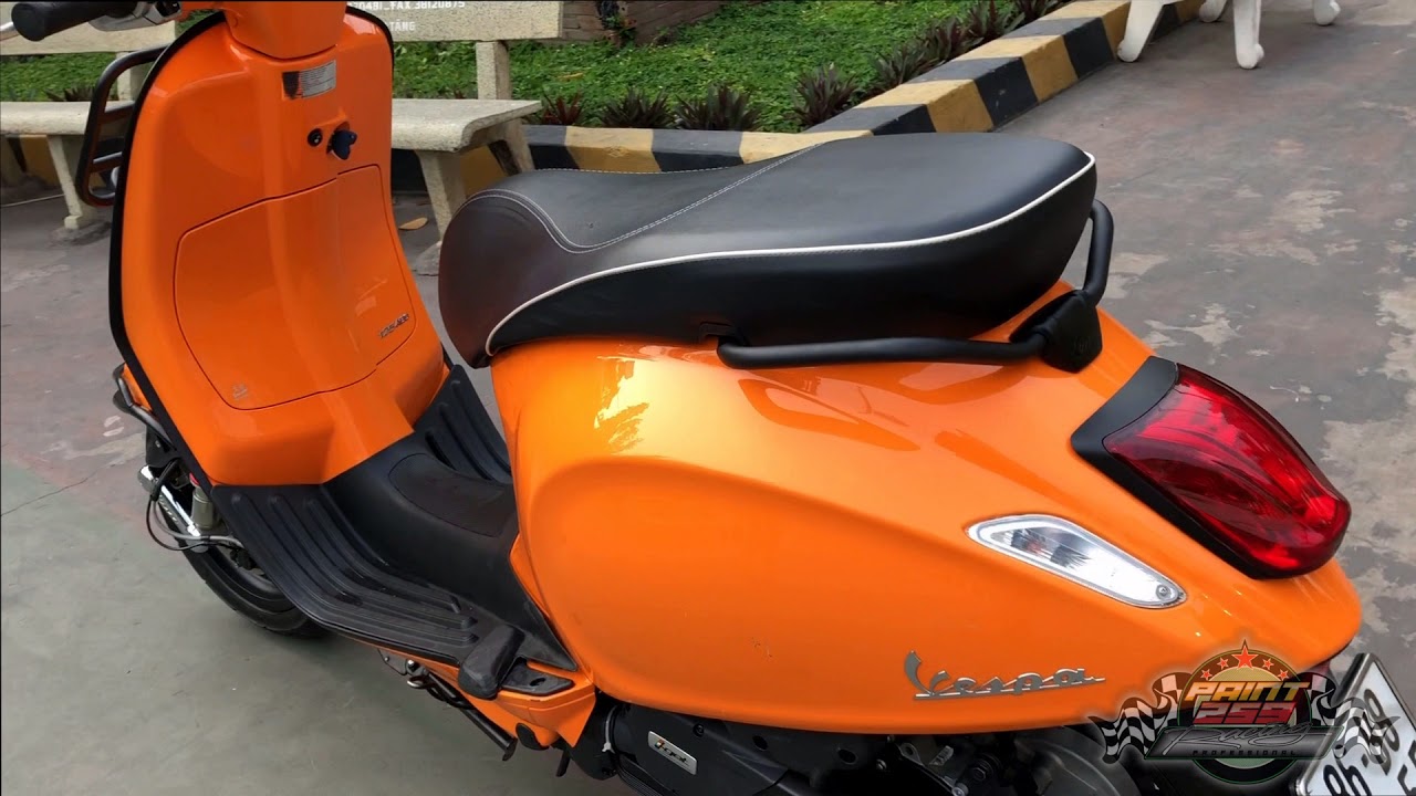 Sơn Xe Vespa Sprint Cam đen Phong c&aacute;ch Sporty