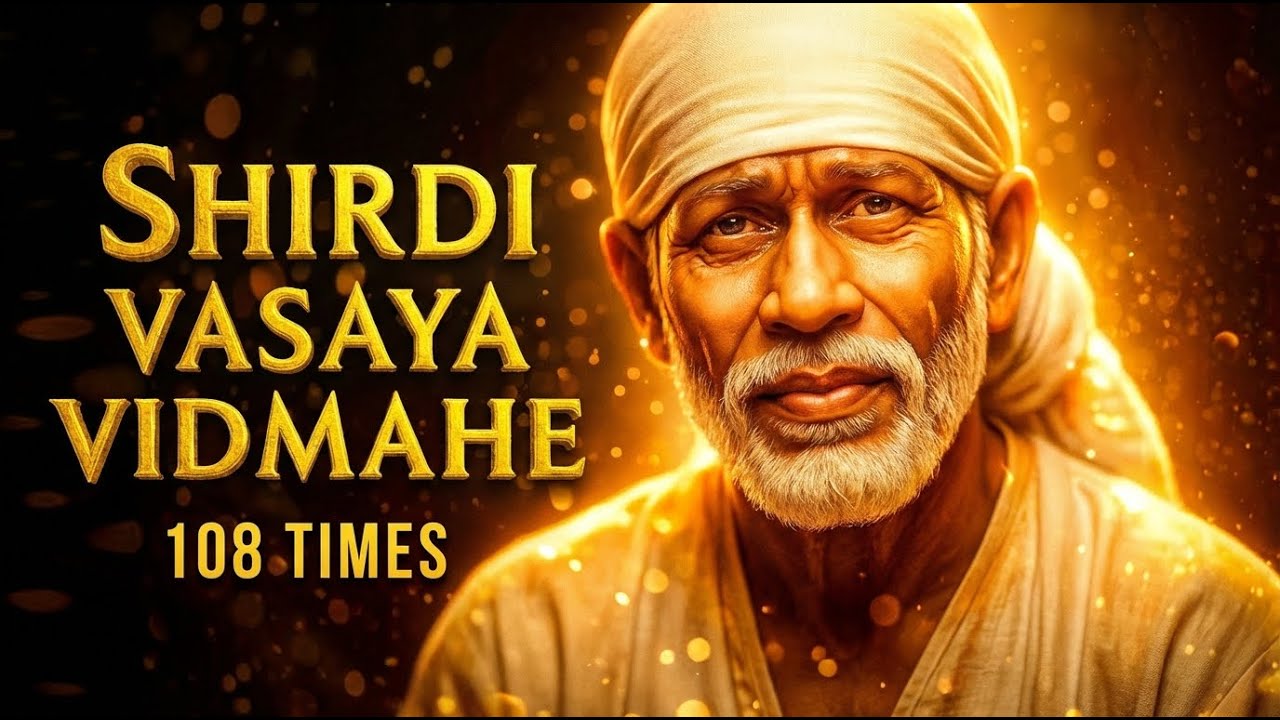 OM SHIRDI VASAYA VIDMAHE | Sai Gayatri Mantra 108 Times | Powerful Sai Baba Mantra for Peace