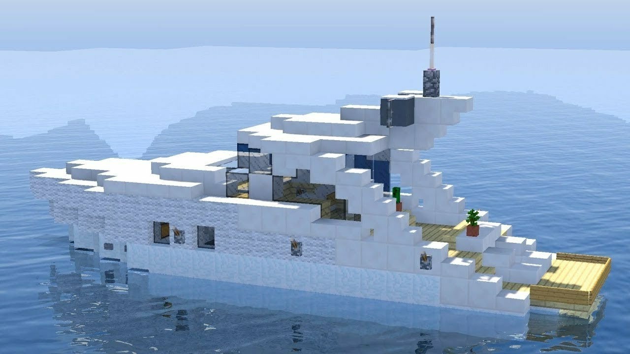 Как построить яхту в Minecraft