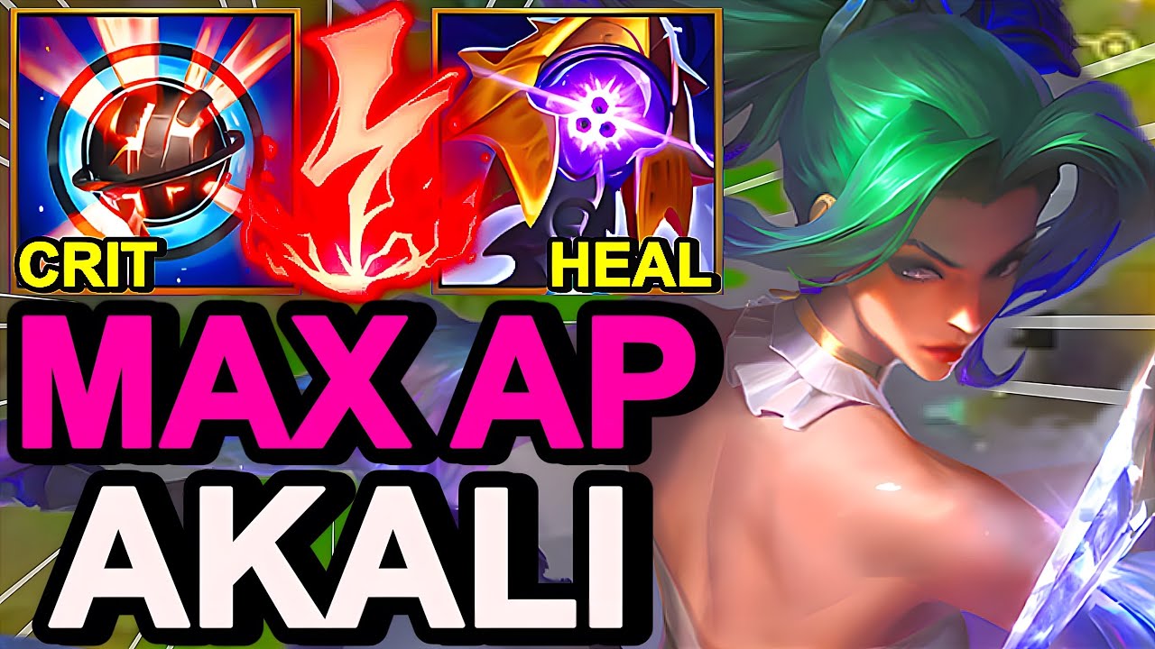 Wild Rift China Akali Mid - 19KILL MAX AP ONE SHOT AKALI BUILD RUNES - Crystal Rose Akali Skin