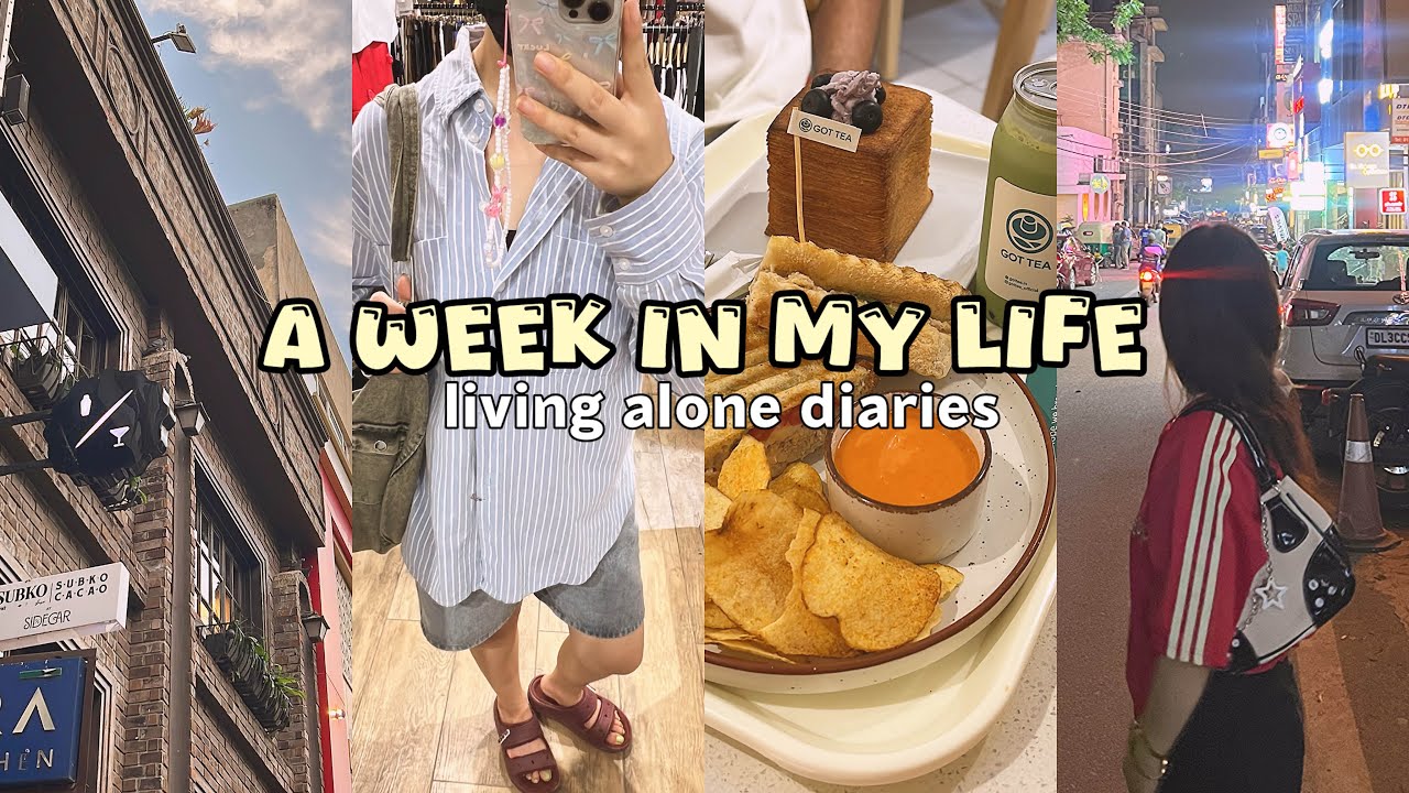 Living Alone Diaries 🍋| few days in my life🎧| going out🍜& more