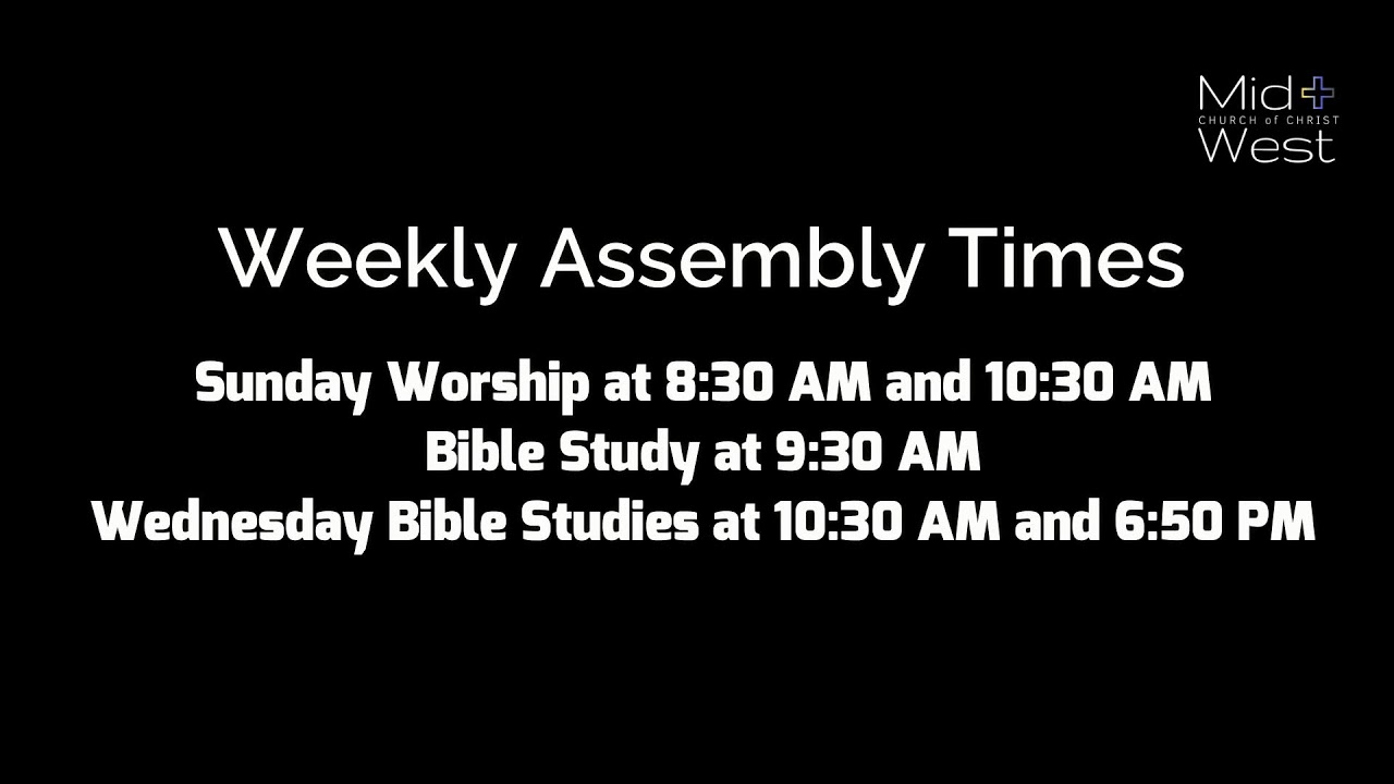 Wednesday Night Bible Study 2-25-26 Midwest church of Christ