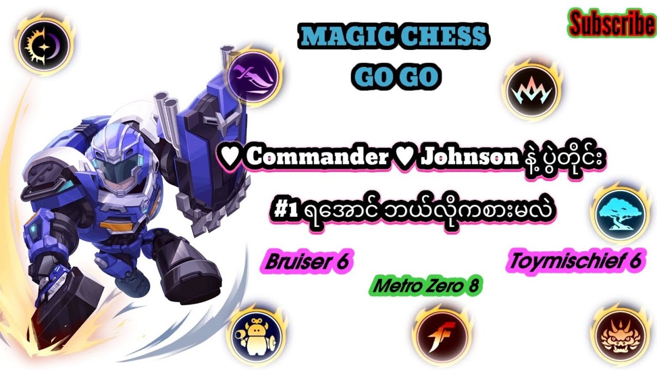 Johnson ကို အထားကျကျနဲ့ bruiser 6 & Toymischief 6 ကိုမှ metro 8နဲ့ဆိုတော့ 