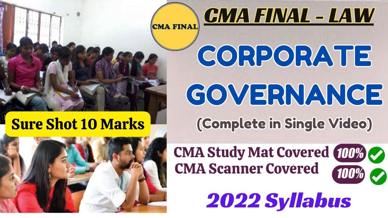 Corporate Governance, Social Responsibility & Sustainability | CMA Final Law - New 2022 Syllabus |