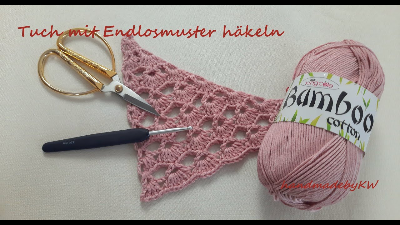 Tuch häkeln mit Endlosmuster