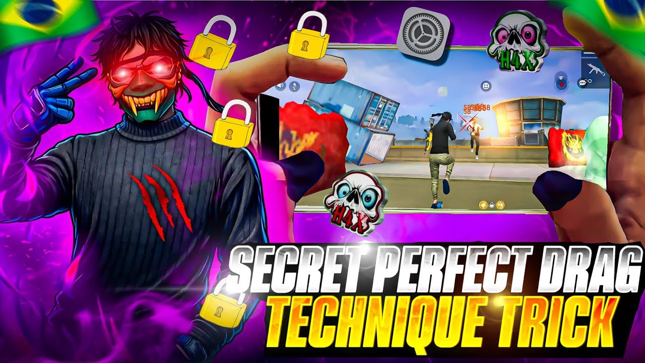 PERFECT 💯 Drag Technique  🤯 FOR HEADSHOTS | 100% Working DRAG FOR Aim lock | New Headshot Setting 🎮