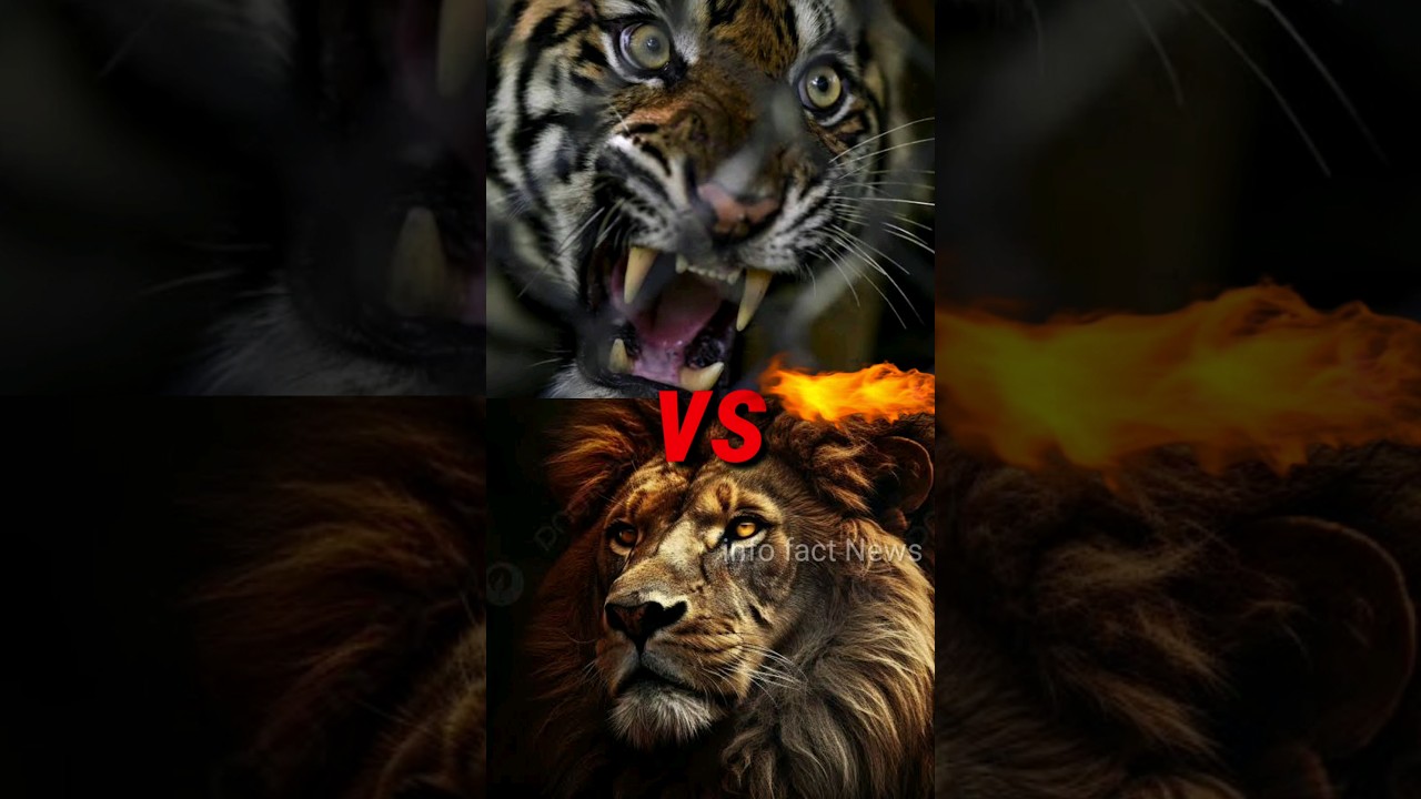 Lion और Tiger दोनों में से कौन ज्यादा Powerful हैं ?🤯🤔 By info fact News