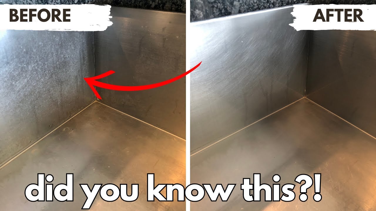 The *Brilliant* Secret to Clean Stainless Steel Sinks Like a Pro! ⭐️