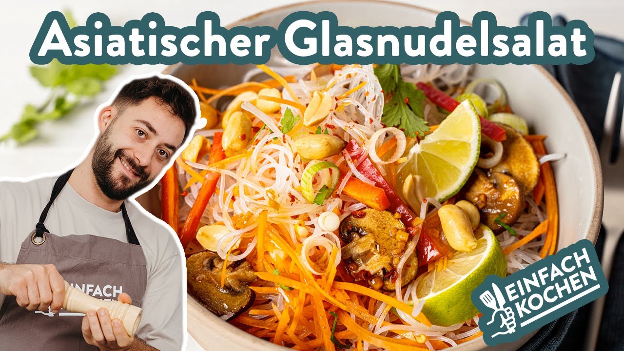 Asiatischer Glasnudelsalat 😋🥢 | schneller Glasnudelsalat 😍⏱️ | Einfach Kochen