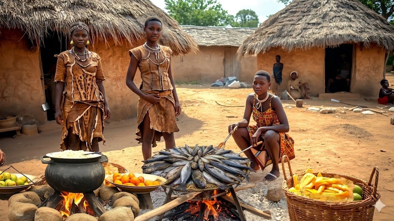 African Village Survival and Mouthwatering Village Food with our Hardworking Wife In Africa