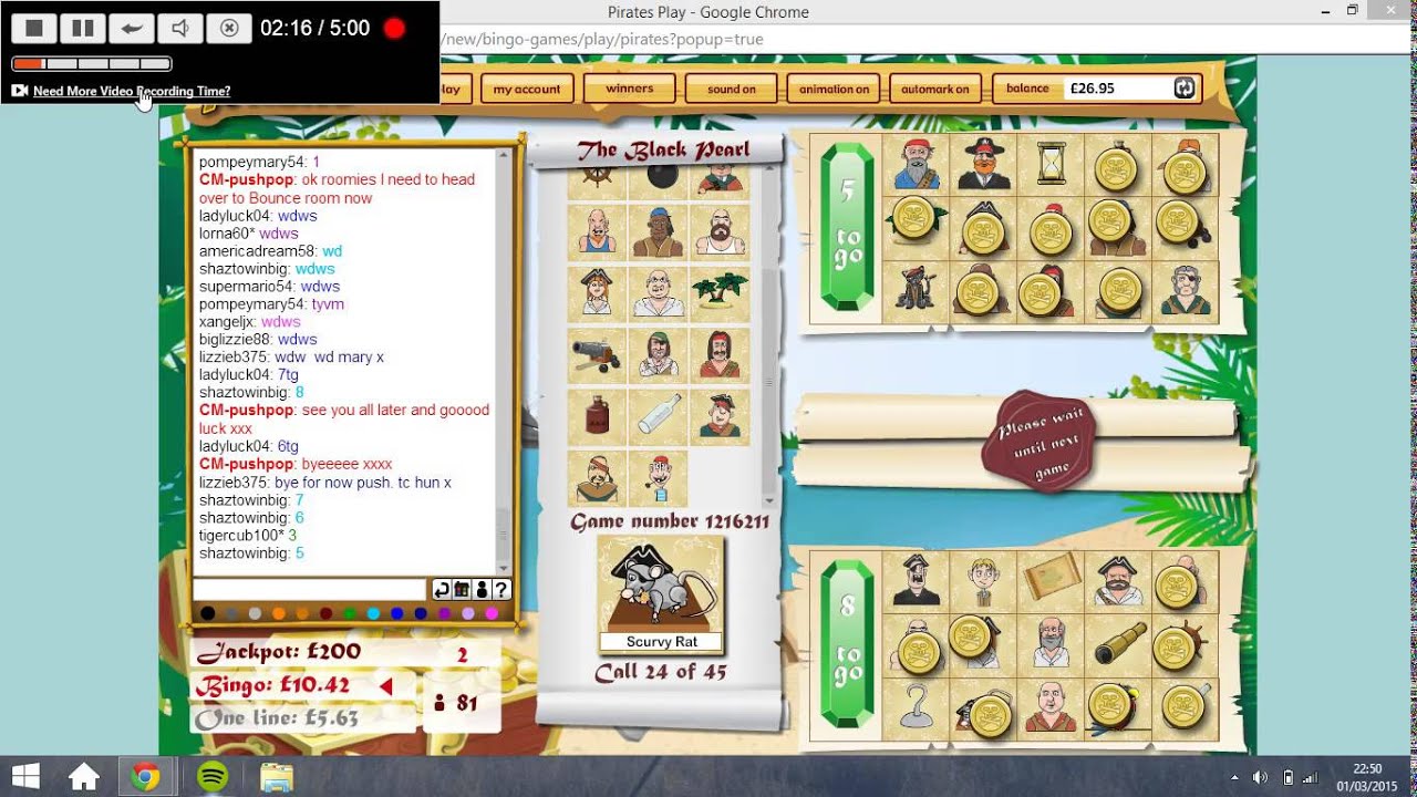Tombola Pirate Bingo Game 3