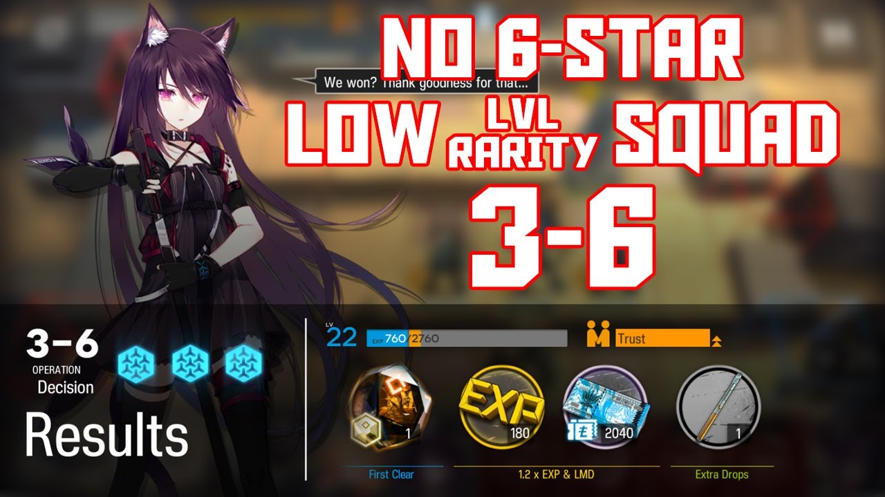 【明日方舟/Arknights】[3-6] - Low Lvl-Rarity Squad - Arknights Strategy