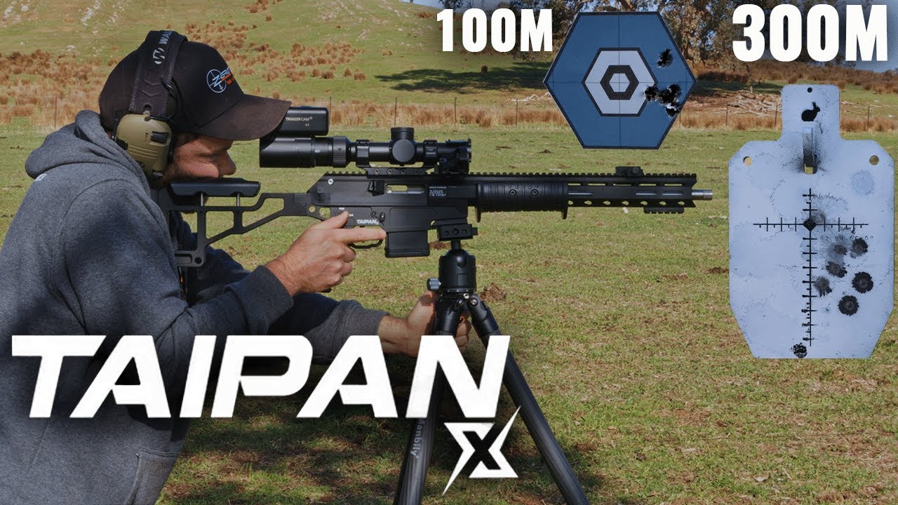 Pump action SCSA Taipan X tactical rifle