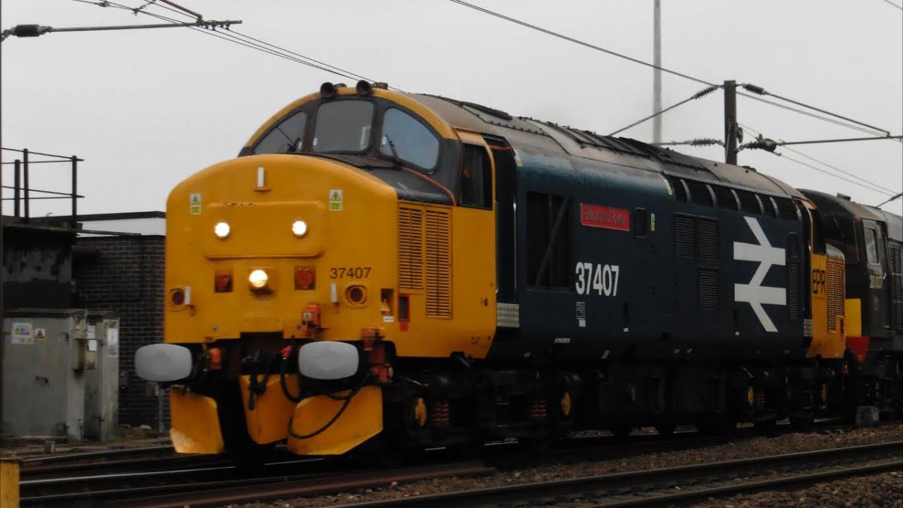 Class 37 loco convoy at Cremorne Lane 28/12/25
