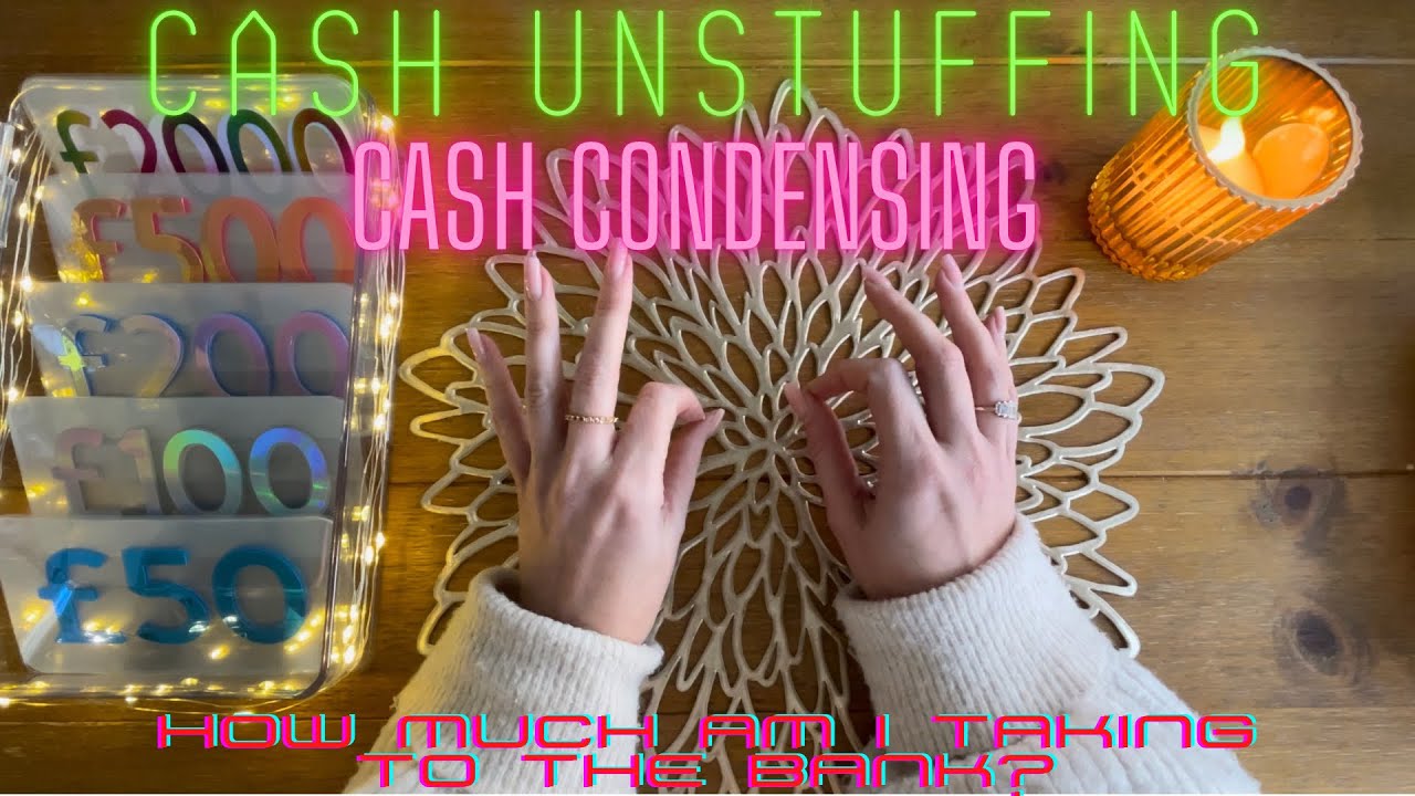 CASH UNSTUFFING | CASH CONDENSING | HOW MUCH AM I TAKING BACK TO THE BANK? | UK CASH STUFFING