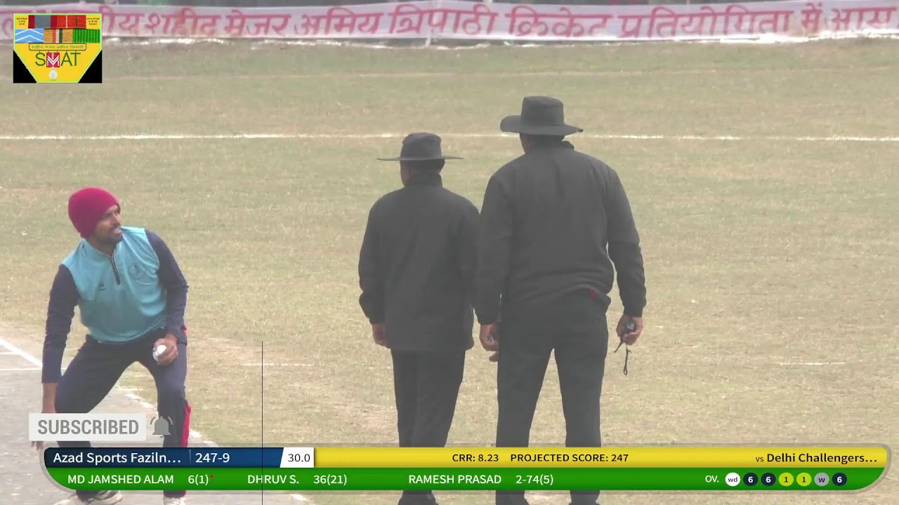 16th All India Shaheed Major Amiy Tripathi Cricket Tournament 2023 azad sports vs DELHI CHALENGERS