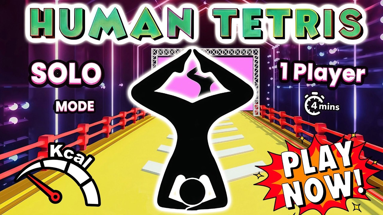 HUMAN TETRIS 🔥 | Solo Mode Challenge | Easy Daily Interactive Game | 1 Player