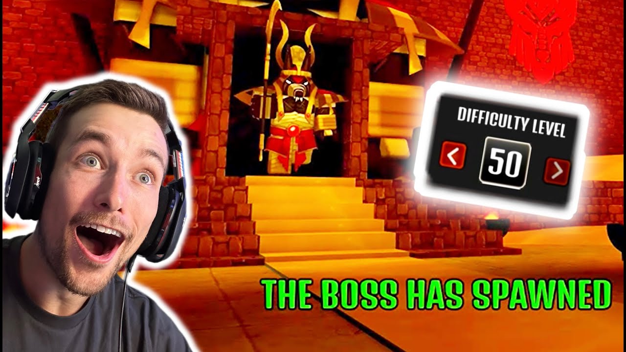 Winning Anubis DIFFICULTY 50 on HORROR MODE in The House (TD) on ROBLOX