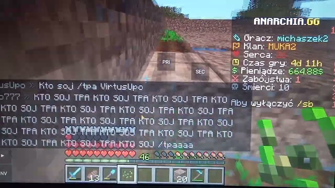 Zrobiłem wielką farmę pszenicy na anarchii.gg
