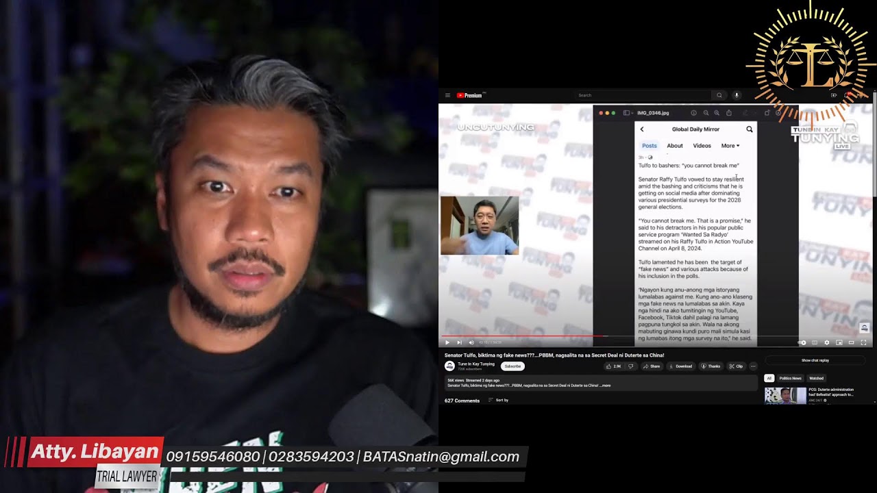 BIYAKAN! KA TUNYING KINALABAN SI RAFFY TULFO? KAKASUHAN DIN?