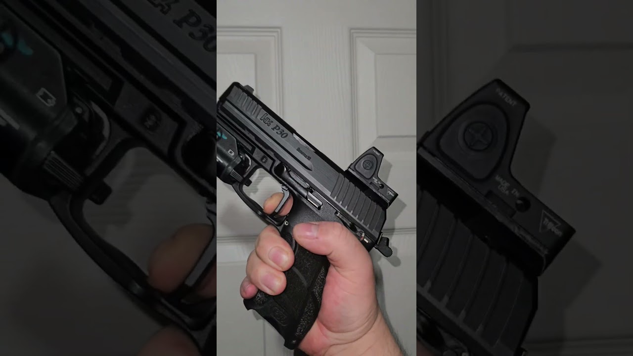 HK P30 with Grayguns short reset kit, Grayguns flat trigger, and nickel sear spring