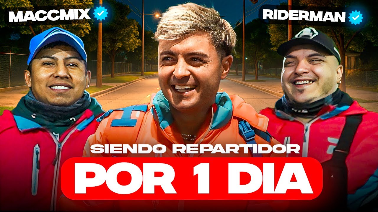 1 DÍA SIENDO REPARTIDOR con @MaccMixMOTOVLOG y @RiderManVlogs 🏍️🍔