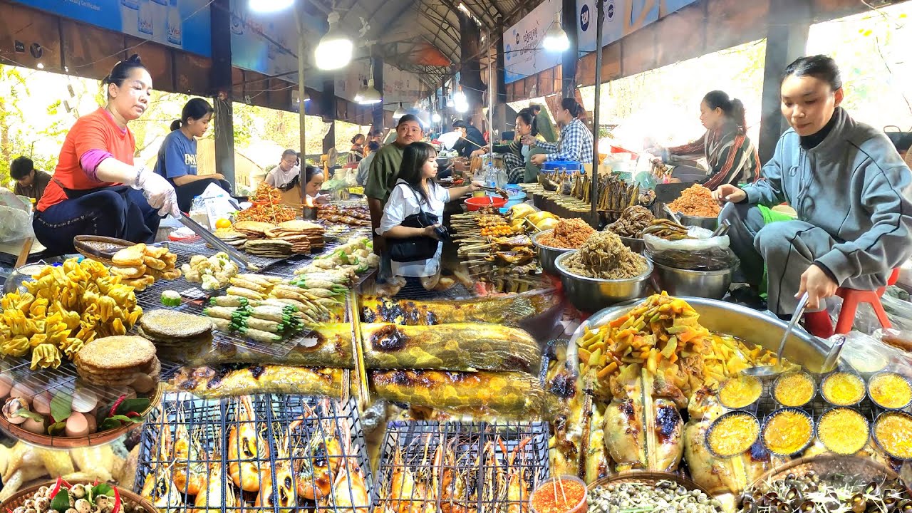 Amazing! Walking Tour in Cambodian Street Food 2026🇰🇭- Weekend Walk at Popular Kien Svay Krao Resort