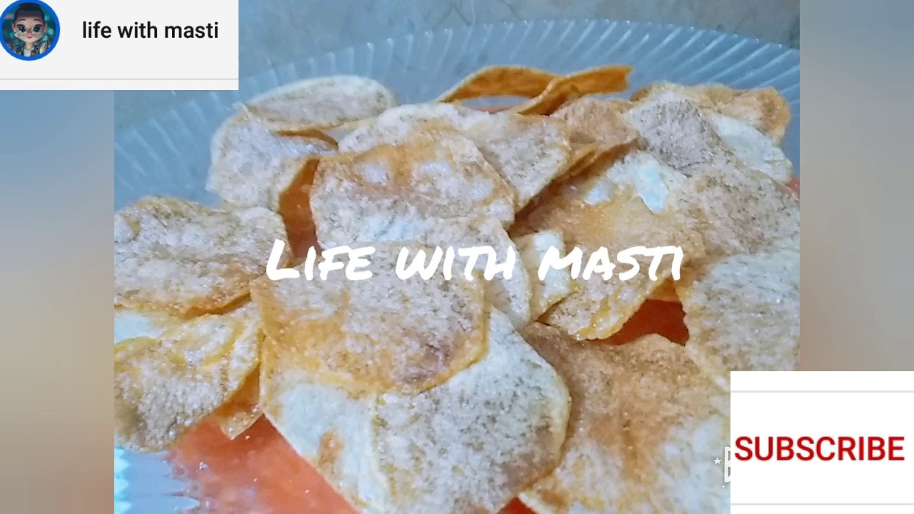 Crispy potatoes chips|aloo ki chrisps | by life with masti|in Hindi and Urdu