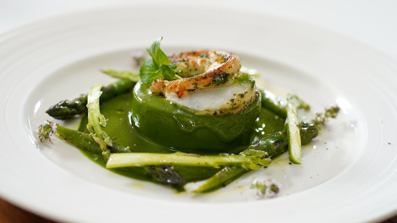 Creamy Asparagus Flan – Bruno Albouze