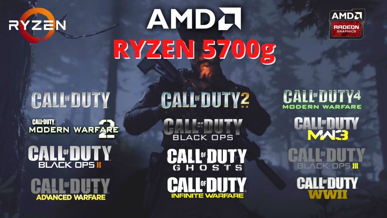 AMD Ryzen 7 5700g Vega 8 & 16 GB RAM Test in every CALL OF DUTY game (CAMPAIGN ONLY)