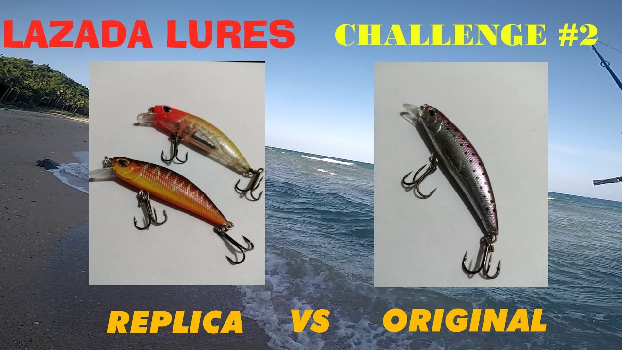LAZADA LURES #2 | REPLICA VS ORIGINAL | BIG CHECKERED SNAPPERS | Shorecasting @SAN JUAN BATANGAS