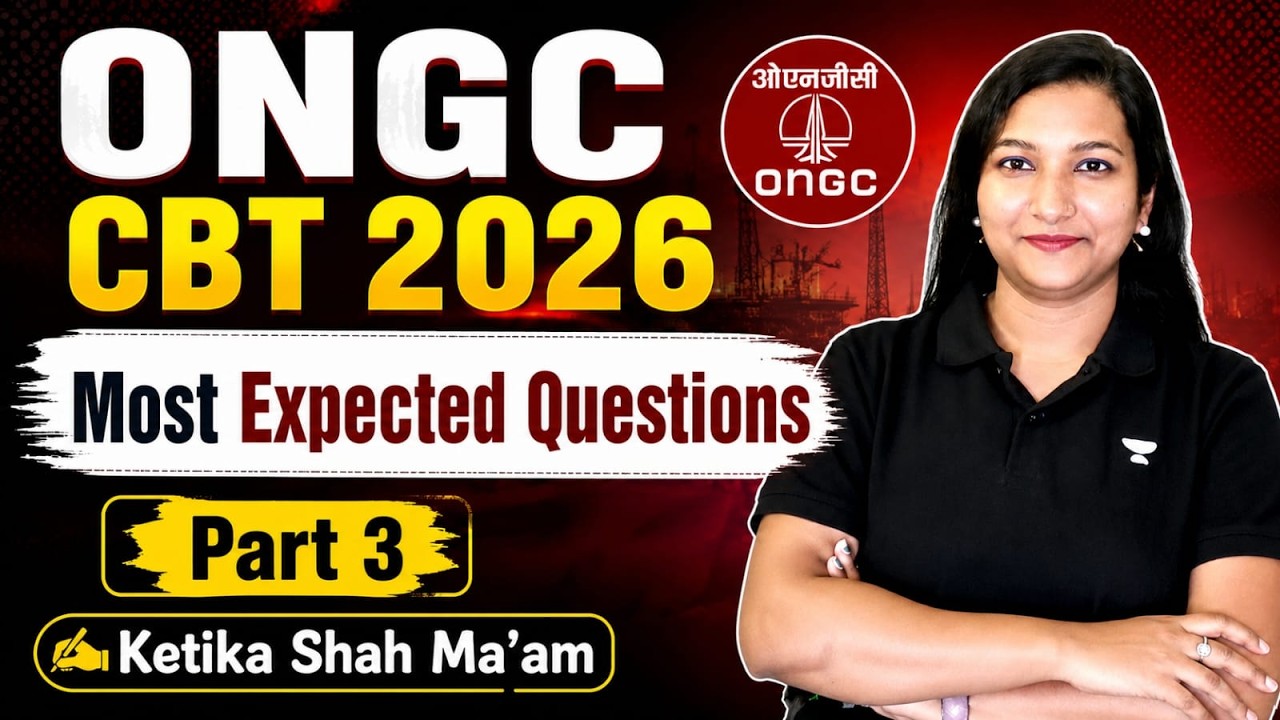 ONGC Recruitment 2026 | Most Expected Questions | Chemical Engineering | Part 3 | Ketika Ma'am